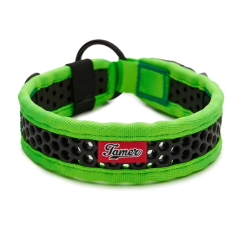 SOFTY Halsband | Länge: 45-51cm | Breite: 3,8cm | Farbe: grün/schwarz